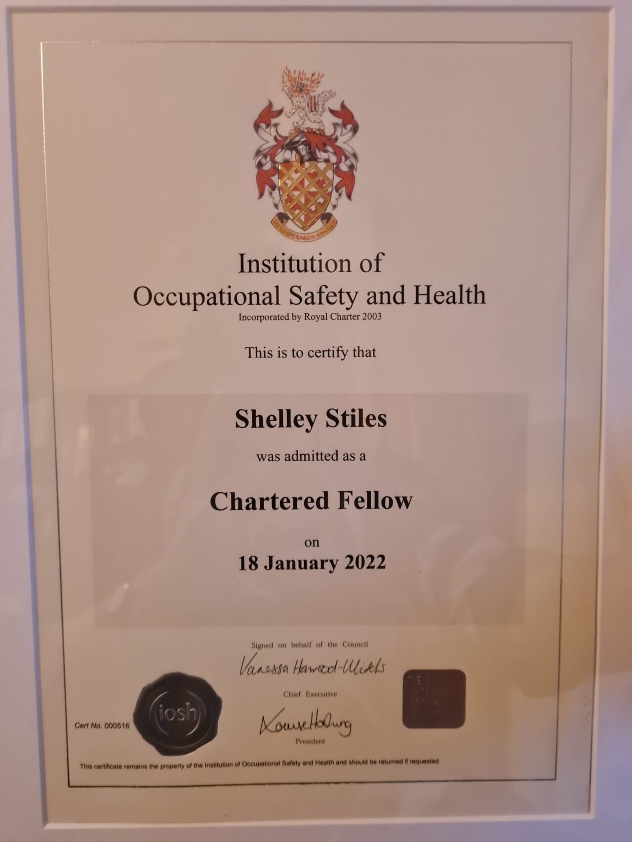 Our very own Dr Shelley Stiles has been awarded Chartered Fellowship ...